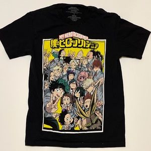 Funimation Men's T-Shirt My Hero Academia Black Size small